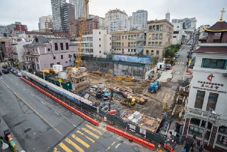  Chinatown Station construction, March 2014